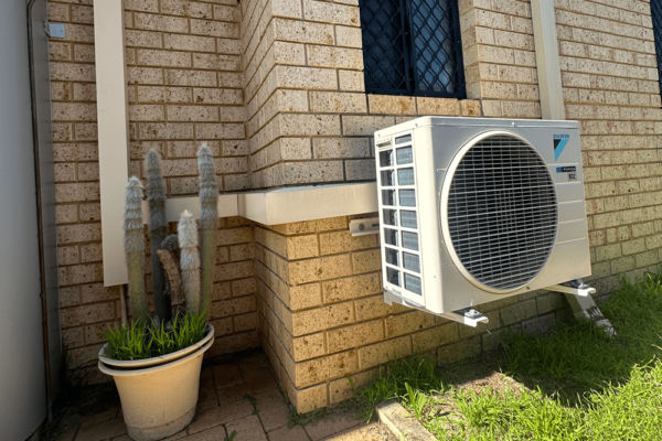 Outdoor Air Conditioning Installed by Perth Technician