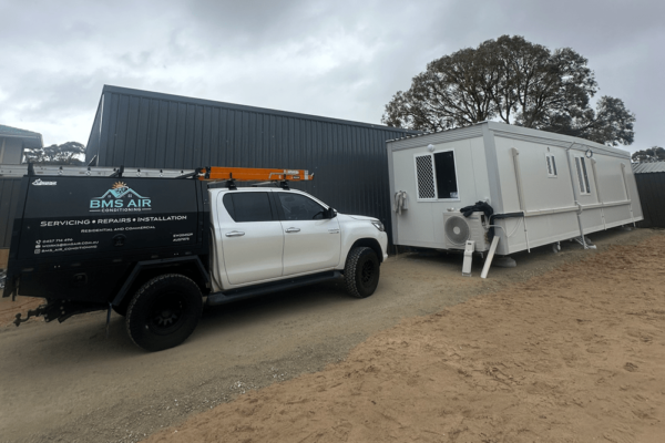 Outdoor Air Conditioning Compressor Installed by Perth BMS air